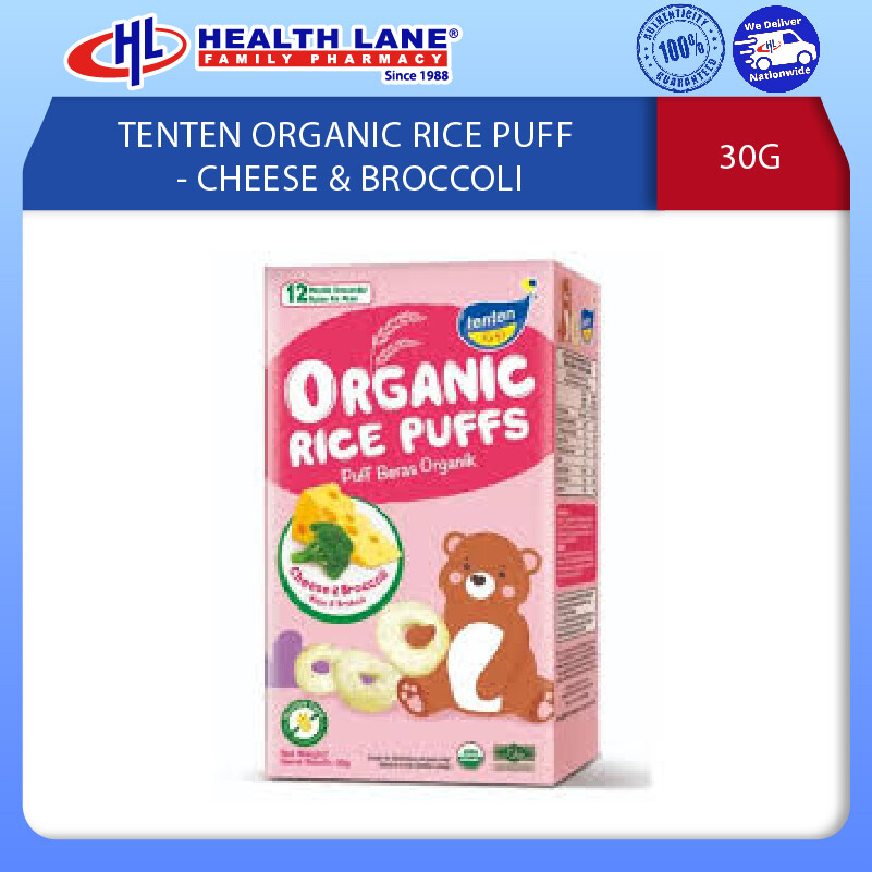 TENTEN ORGANIC RICE PUFF - CHEESE & BROCCOLI 30G